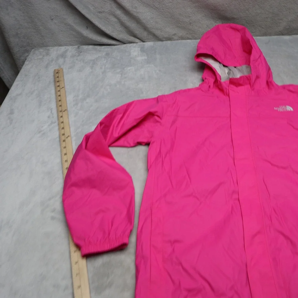North Face Jacket Girl XL Pink Wind Rain Waterproof Full Zip Lightweight Outdoor